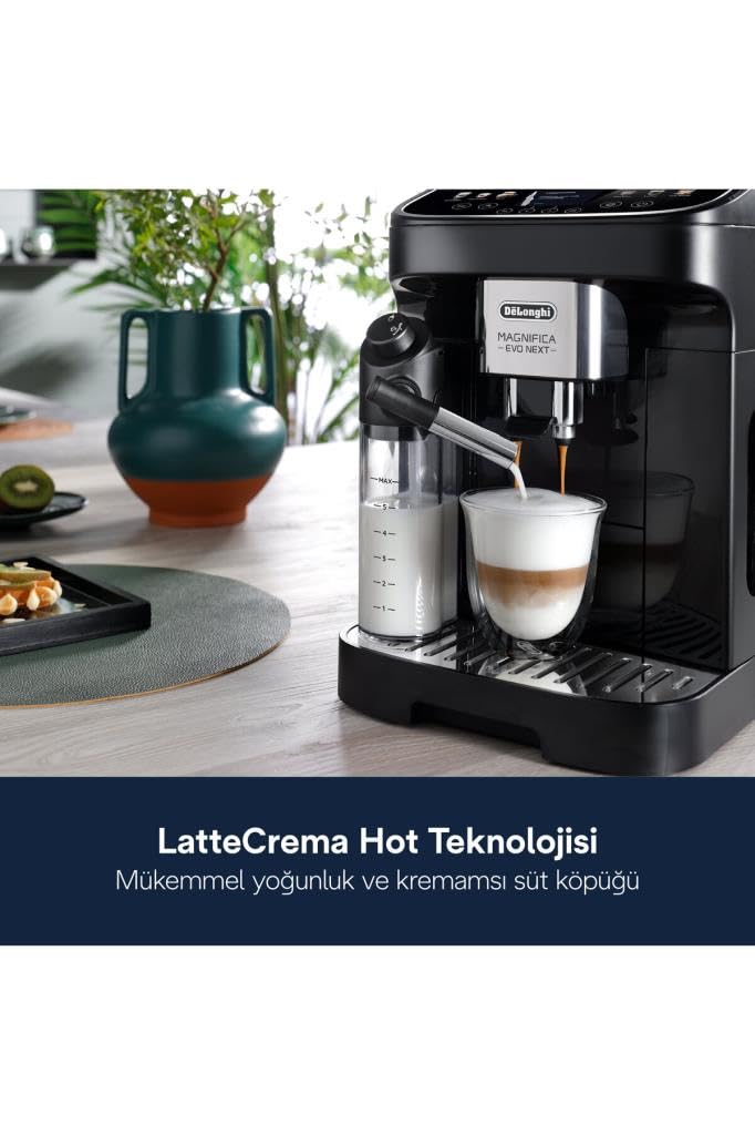TechCaffe Magnifica Evo Next Machine à café automatique, Préparation automatique, Nero