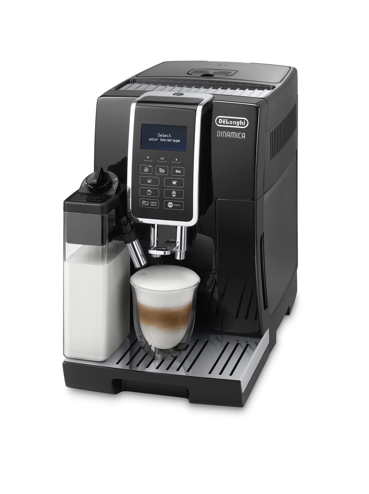 TechCaffe Dinamica Machine a Café Grain Cappuccino et Expresso, 1.8L, Noir