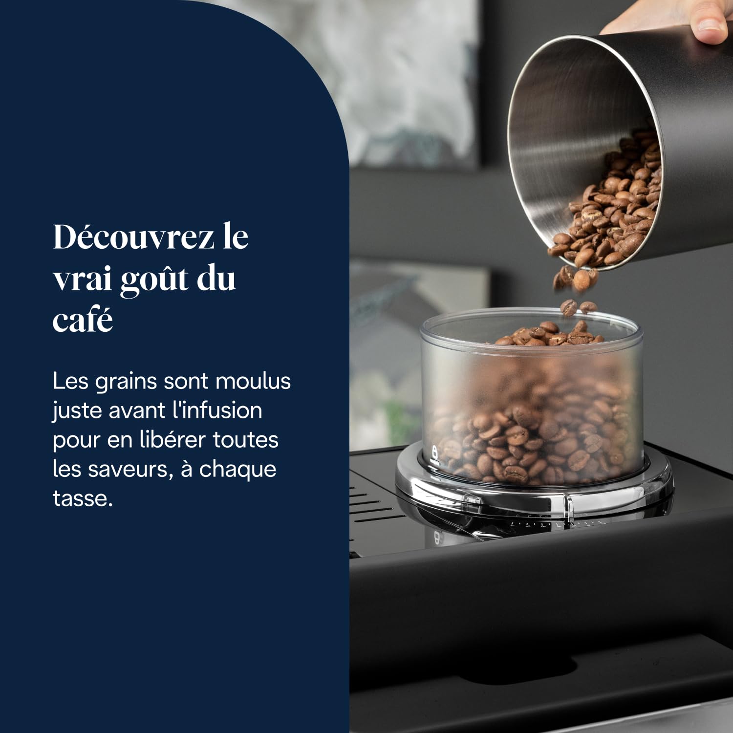TechCaffe Perfetto Machine à Café Automatique, Mousseur à Lait Classique, Noir