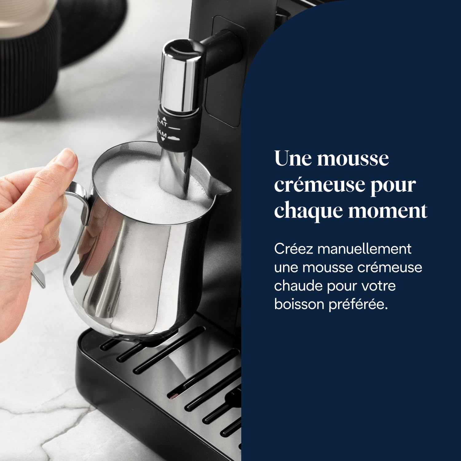 TechCaffe Perfetto Machine à Café Automatique, Mousseur à Lait Classique, Noir