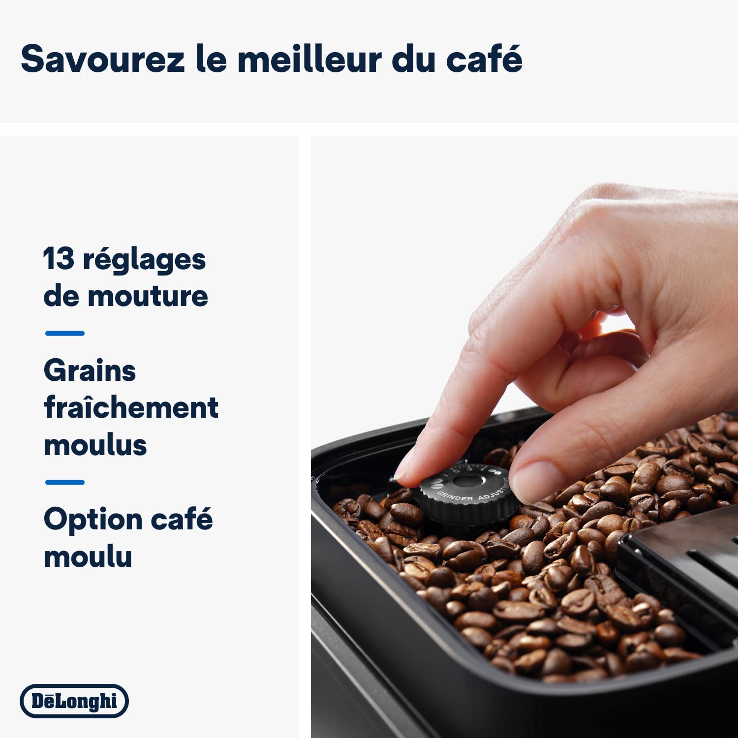TechCaffe Magnifica Evo, Machine à Café et Cappucino avec Broyeur à Grains, Noir