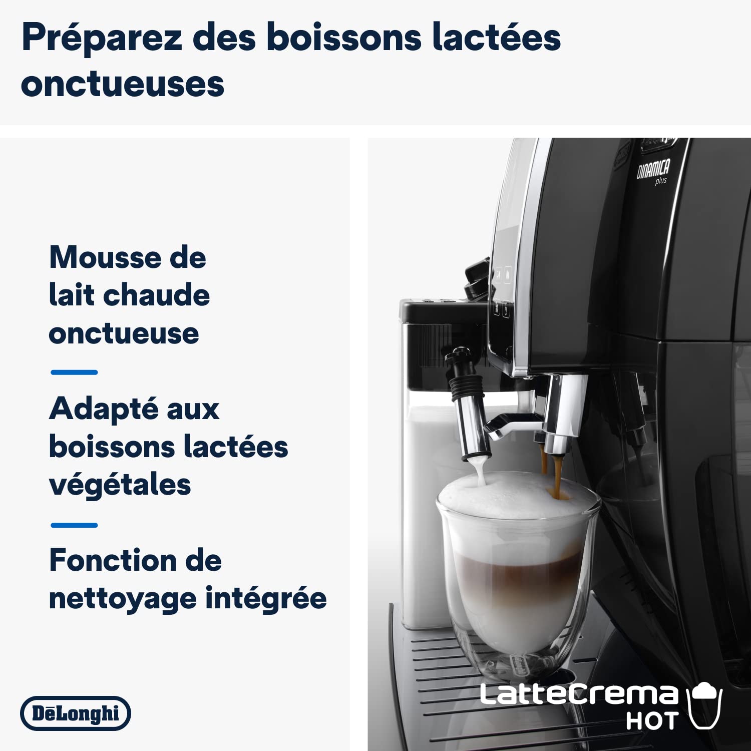 TechCaffe Dinamica Plus, Machine Expresso avec Broyeur, Système LatteCrema,, 1.8l, Noir