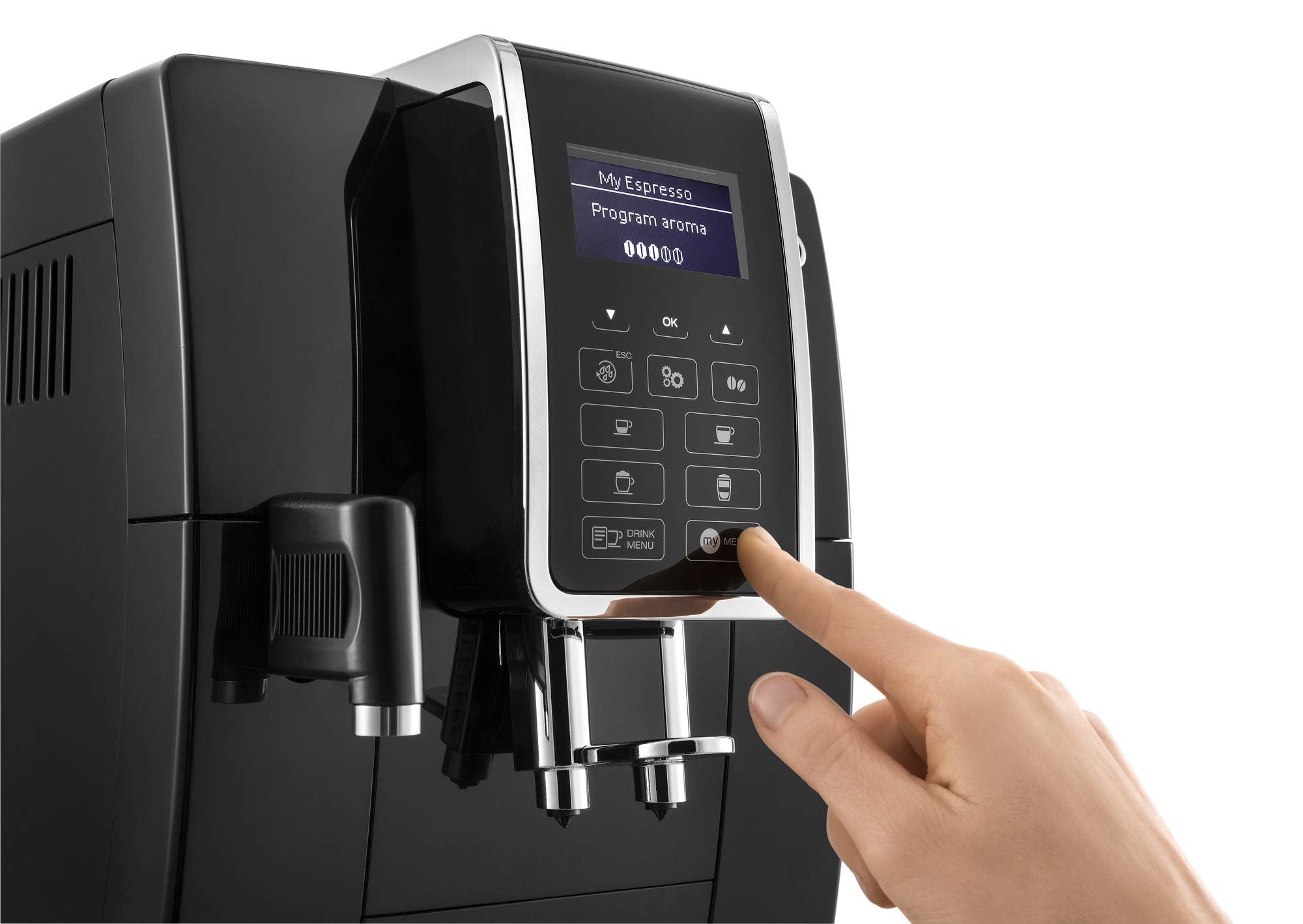 TechCaffe Dinamica Machine a Café Grain Cappuccino et Expresso, 1.8L, Noir