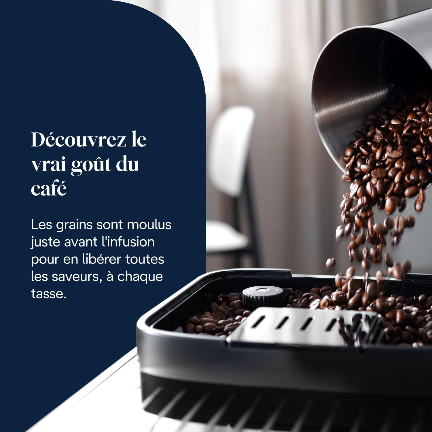 TechCaffe Magnifica Evo - Perfetto Machine à Café Automatique avec LatteCrema Mousseur à Lait Automatique, Argent et Noir