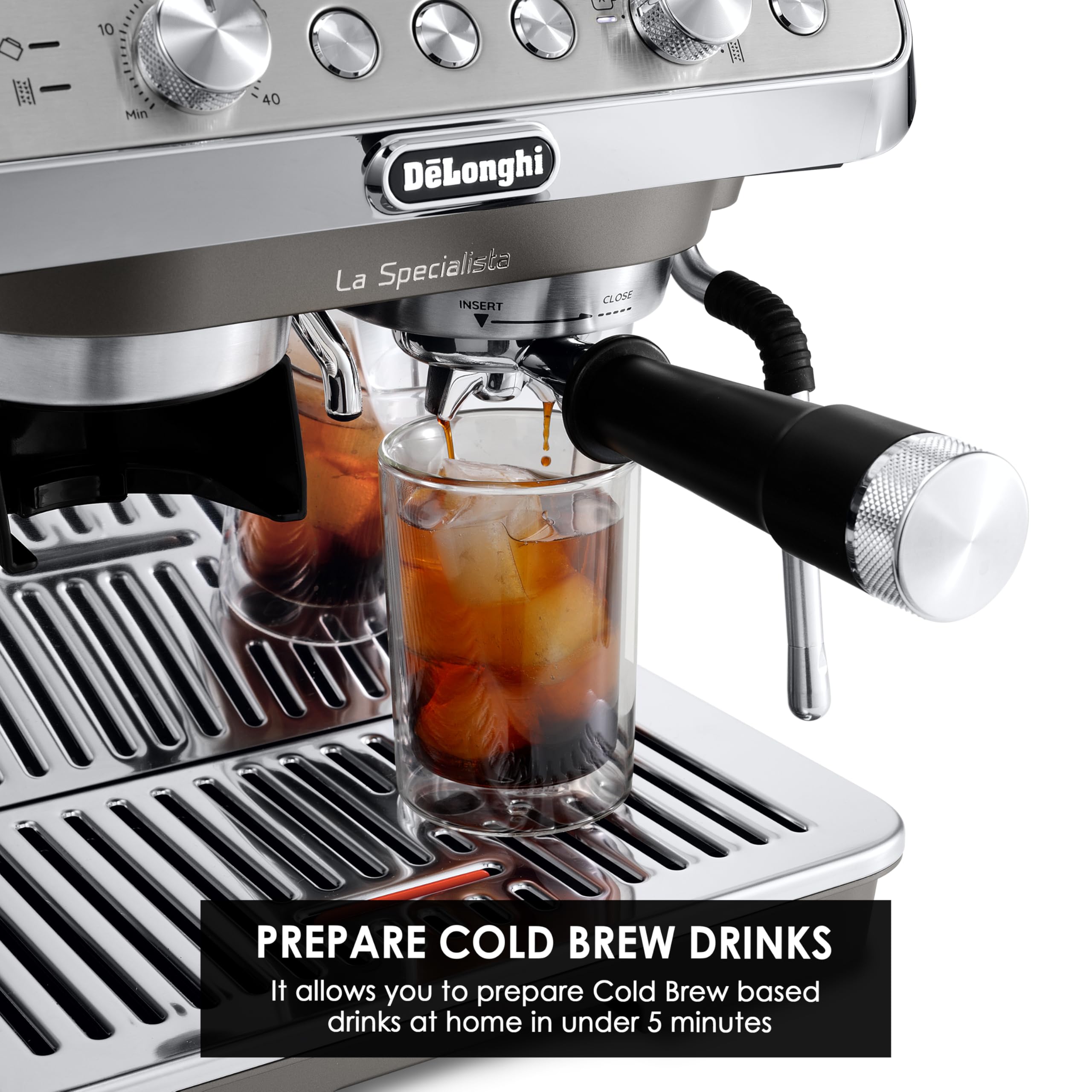 TechCaffe La Specialista Arte Evo, Machine à Café Espresso avec Fonction Cold Brew, Métal